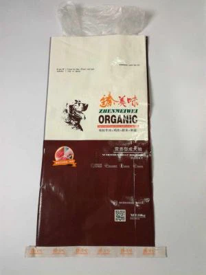 BOPP Perlized Film 10kg Animal Feed Haiwan Beg Pembungkusan Makanan Dengan Gusset Sisi